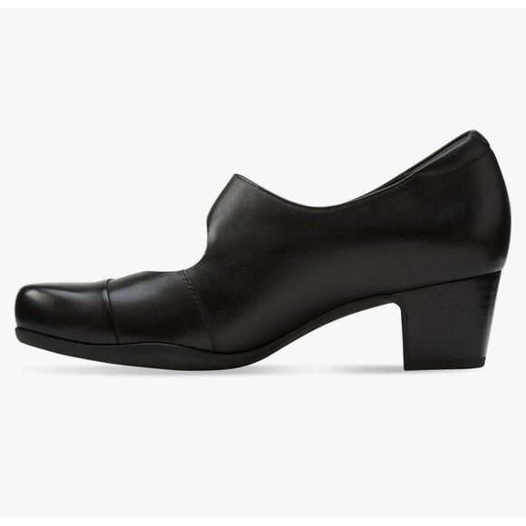Clarks Women's Rosalyn Wren Pump Black Leather Size 8 - Picture 4 of 5